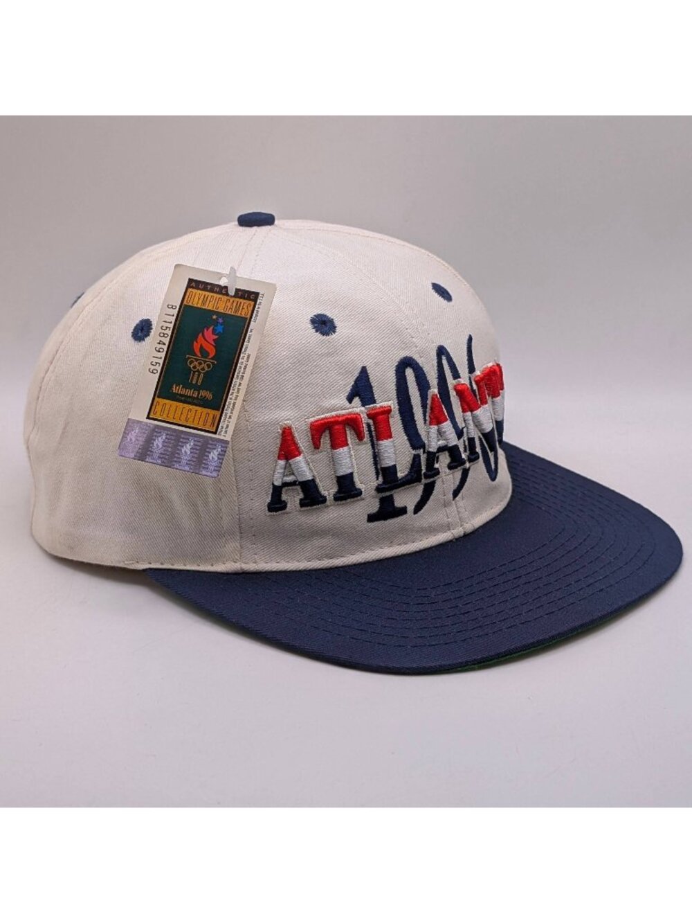 Olympics Atlanta 1996 NWT Eastport Snapback Hat 90s Vintage Retro NEW Blue White